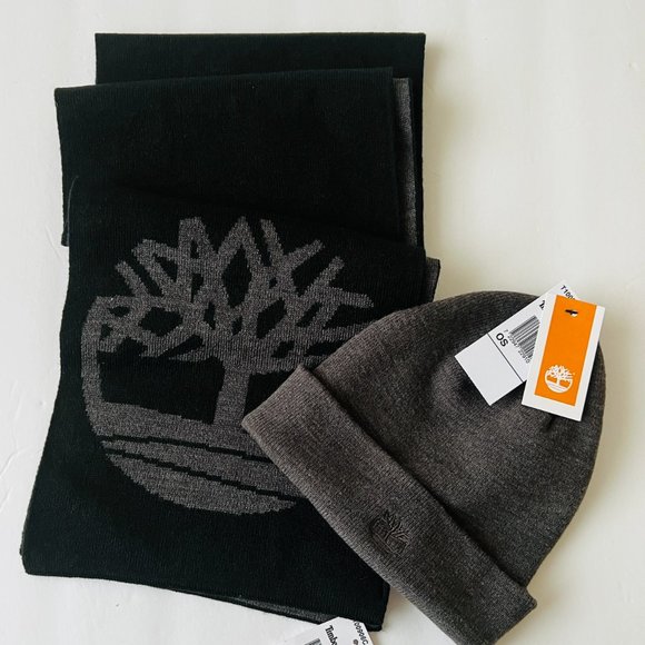 TIMBERLAND Men's Hat & Scarf Set NWT - Picture 1 of 7